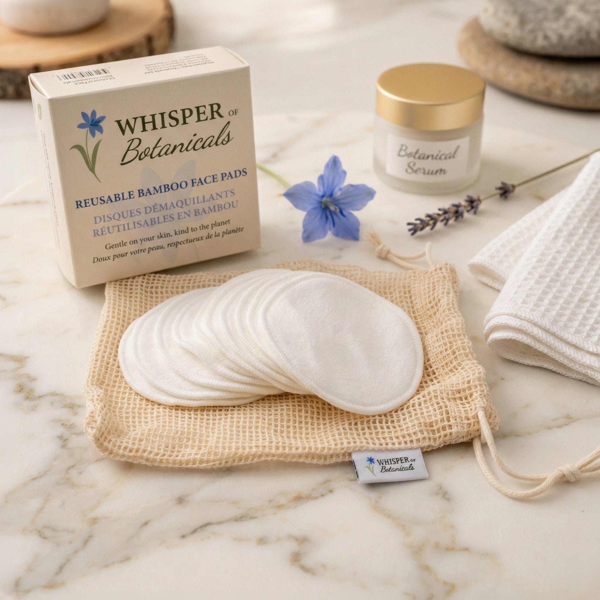 Whisper of Botanicals - Reusable Bamboo Face Pads