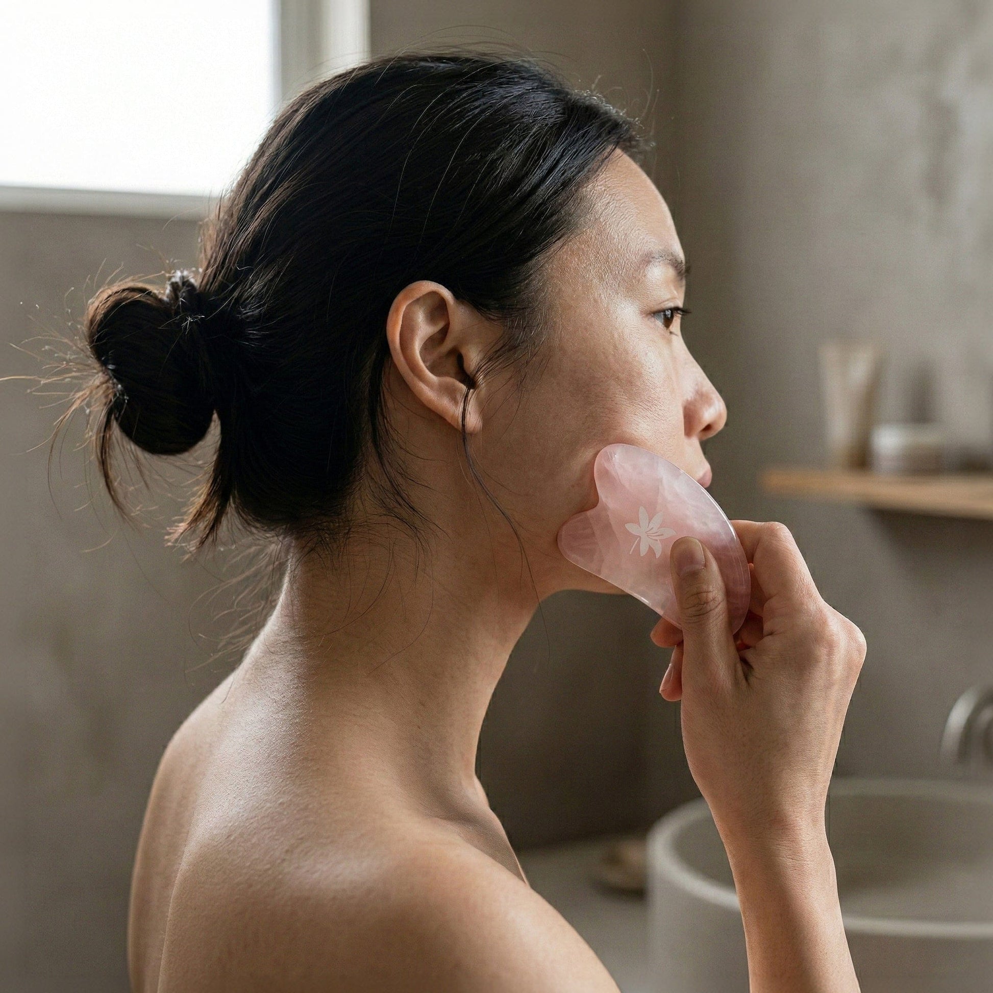 Whisper of Botanicals - Rose Quartz Gua Sha