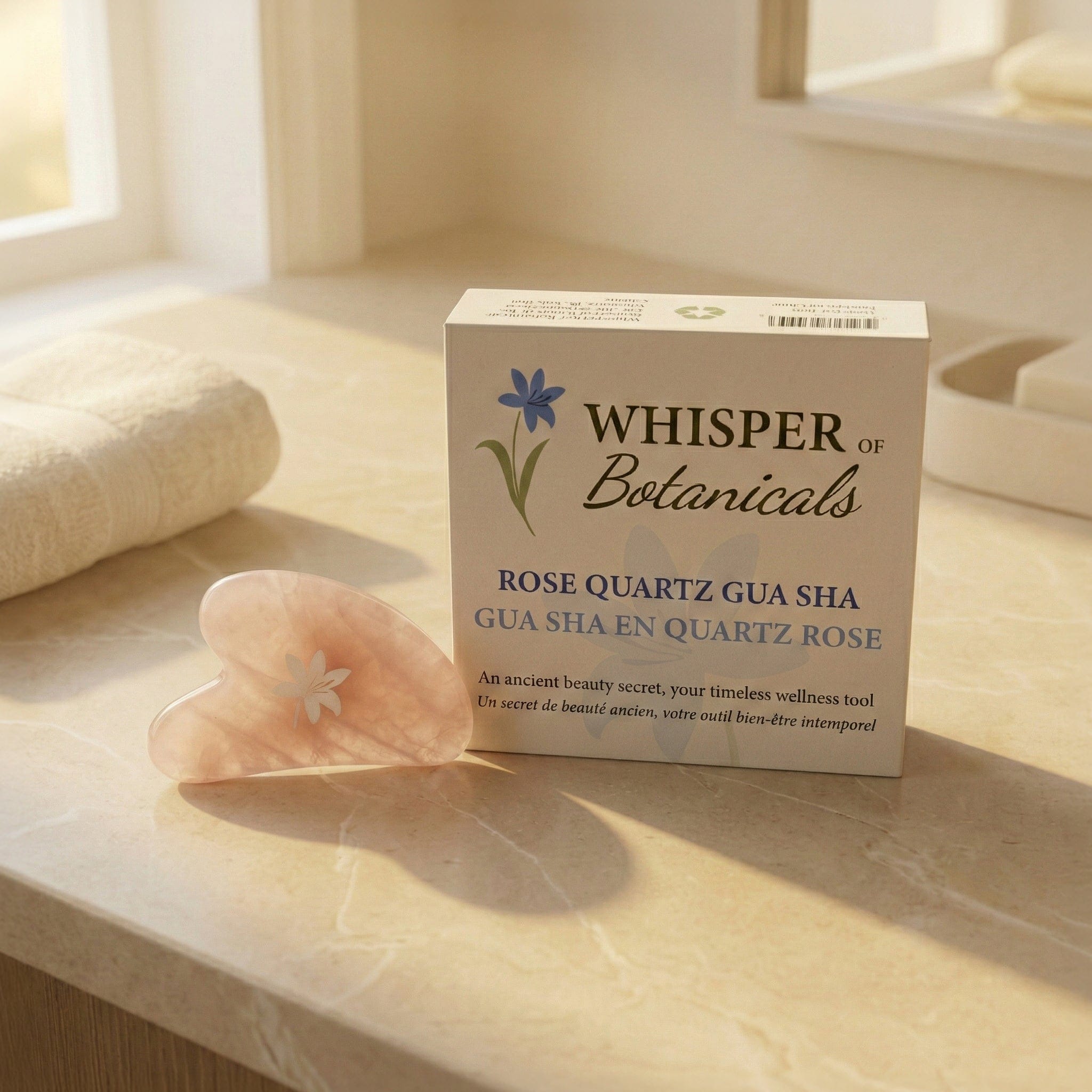 Whisper of Botanicals - Rose Quartz Gua Sha